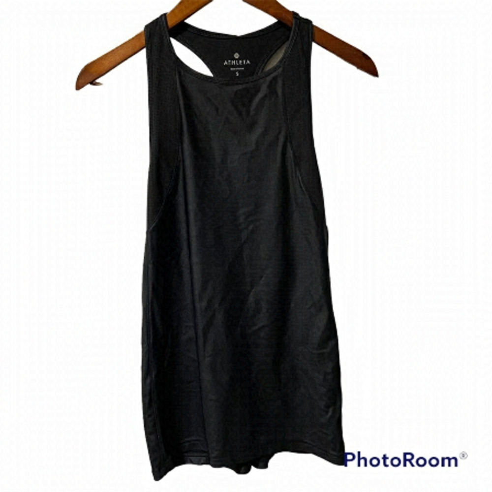 Athleta black scoop tank top size small